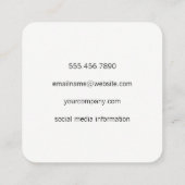 Hedendaags grijs chevron vierkante visitekaartje (Achterkant)