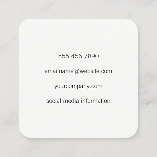 Hedendaags grijs chevron vierkante visitekaartje (Achterkant)