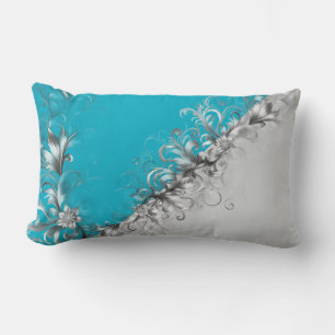 Hedendaags grijs en turquoise decoratief kussen