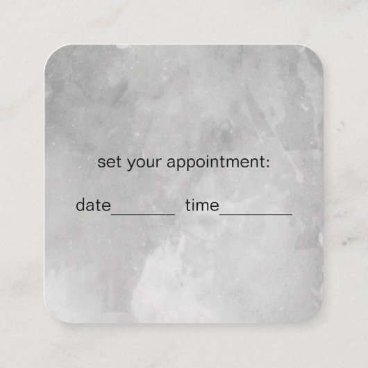 Hedendaags grijs loyauteits- / afspraakkaart klantenkaartje (Achterkant)