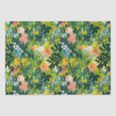 Hedendaags groen Abstract bloemmotief Tissuepapier (Voorkant)