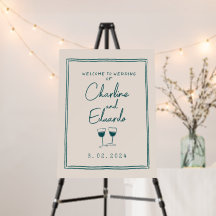 Hedendaags Handschrift Retro Bruiloft Welkomstbord