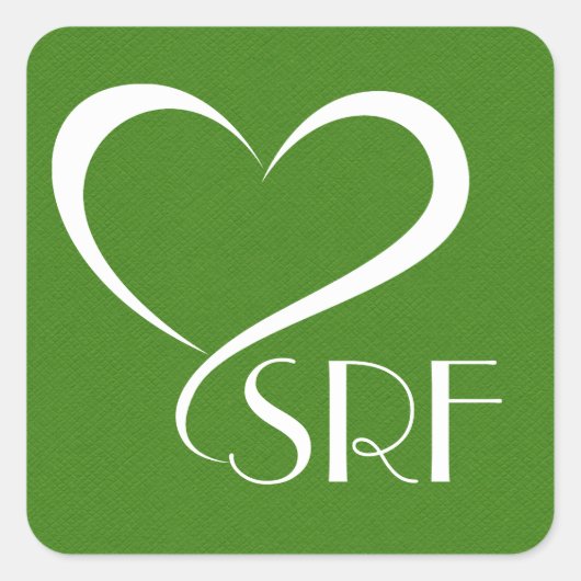 Hedendaags Hart met Uw Initialen Sticker (Voorkant)