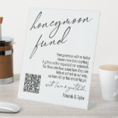 Hedendaags Honeymoon Fonds QR Code White Reclamebord Met Voetstuk (Insitu)