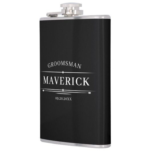 Hedendaags huwelijksgeschenk voor bruidsjonkers Kl Heupfles (Links)