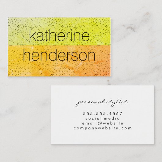 Hedendaags illustratiepatroon visitekaartje (Voorkant / Achterkant)