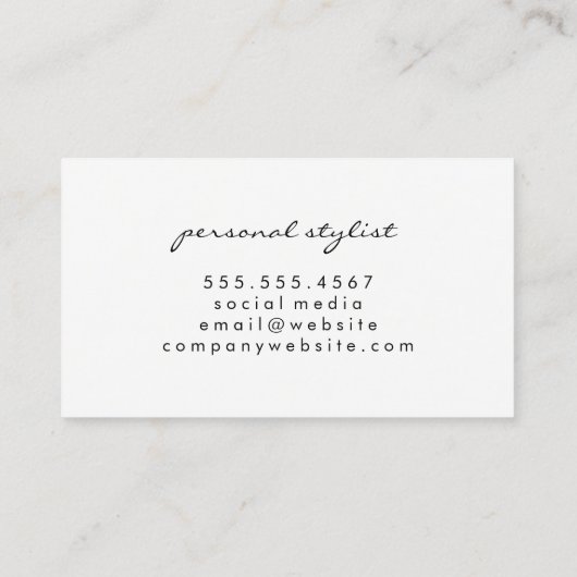 Hedendaags illustratiepatroon visitekaartje (Achterkant)