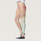 Hedendaags & jeugdig perzikpatroon leggings (Links)