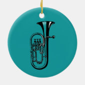 Hedendaags Jeugdorkest Tuba Versiering Keramisch Ornament (Achterkant)