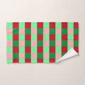 Hedendaags kerst dambordpatroon bad handdoek (Handdoek)