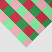 Hedendaags kerst dambordpatroon tissuepapier (Detail)