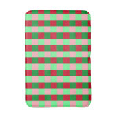 Hedendaags kerstblokpatroon badmat (Voorkant Verticaal)