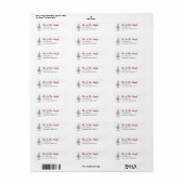 Hedendaags kerstboom retouradres  etiket (Full Sheet)