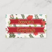 Hedendaags kerstfeest plaatskaartje (Achterkant)