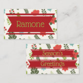 Hedendaags kerstfeest plaatskaartje (Voorkant / Achterkant)