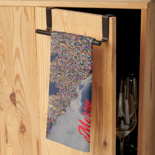 Hedendaags kerstontwerp theedoek (Derde Gevouwen)