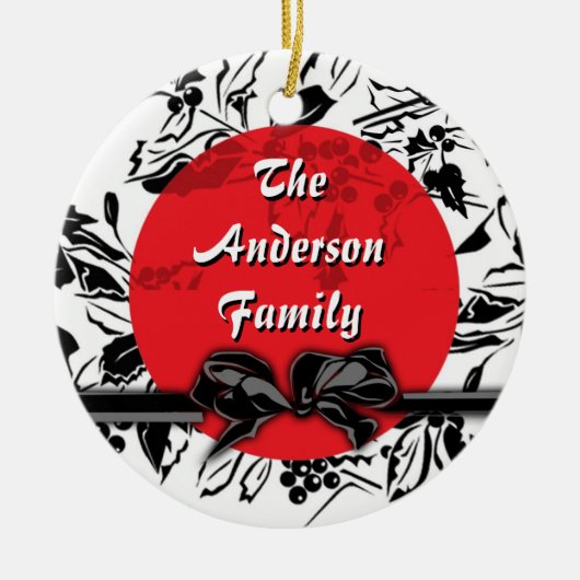 Hedendaags Klassiek Holly Pattern Ornament (Voorkant)