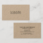  hedendaags Kraft-Visitekaartje Visitekaartje (Voorkant / Achterkant)