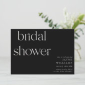 Hedendaags lettertype B/W Vrijgezellenfeest Kaart (Staand voorkant)