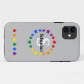Hedendaags LGBT Gay Pride Stars Monogram & Naam Case-Mate iPhone Case (Achterkant (horizontaal))