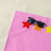 Hedendaags LGBT Gay Pride Stars Monogram & Naam Strandlaken (In situ)