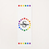 Hedendaags LGBT Gay Pride Stars Monogram & Naam Yogamat (Voorkant)