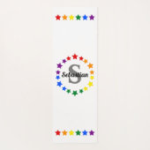 Hedendaags LGBT Gay Pride Stars Monogram & Naam Yogamat (Achterkant)