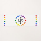 Hedendaags LGBT Gay Pride Stars Monogram & Naam Yogamat (Voorkant (horizontaal))