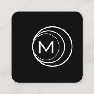 Hedendaags Logo monogram (zwart/grijs) Vierkante Visitekaartje