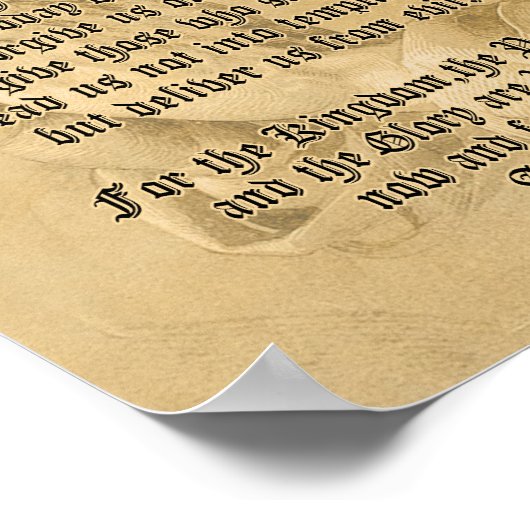 Hedendaags Lord's Prayer Poster (Matte) (Hoek)