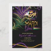 Hedendaags MARDI GRAS Veren Oogmasker Kralen Kaart (Voorkant)