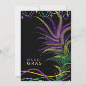 Hedendaags MARDI GRAS Veren Oogmasker Kralen Kaart (Achterkant)