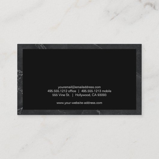 Hedendaags | Marmer Trim Visitekaartje (Achterkant)