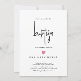 Hedendaags Meisje Baby Doop Aankondiging