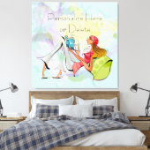 Hedendaags Meisje Lezen Uitgerekt Canvas Print (Insitu (Slaapkamer))