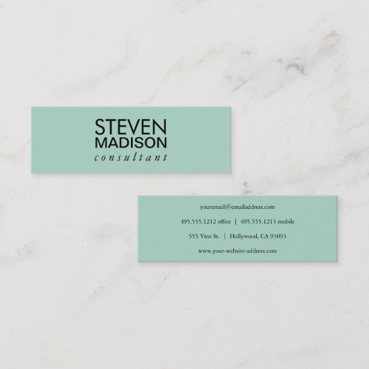 Hedendaags Mini Visitekaartje (Voorkant / Achterkant)