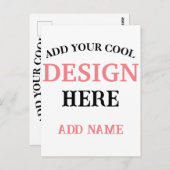 Hedendaags, minimaal, eenvoudig en professioneel briefkaart (Voorkant / Achterkant)