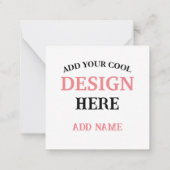 Hedendaags, minimaal, eenvoudig en professioneel notitiekaartje (Achterkant)