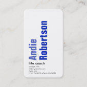 Hedendaags Minimalistisch blauw Visitekaartje (Voorkant)