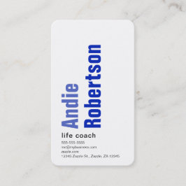 Hedendaags Minimalistisch blauw Visitekaartje