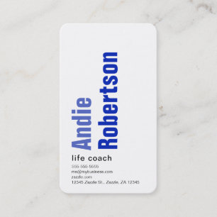 Hedendaags Minimalistisch blauw Visitekaartje