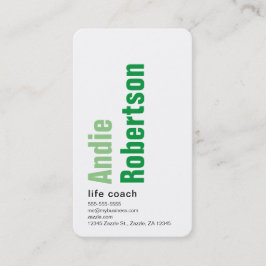 Hedendaags minimalistisch groen visitekaartje