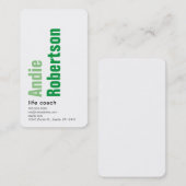 Hedendaags minimalistisch groen visitekaartje (Voorkant / Achterkant)