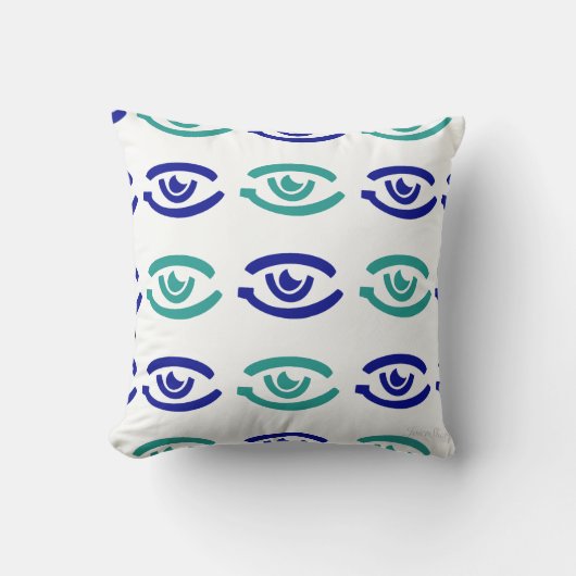 Hedendaags minimalistisch grootogig naadloos patro kussen (Voorkant)