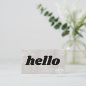 Hedendaags minimalistisch lettertype Visitekaartje (Staand voorkant)