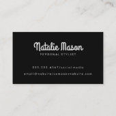 Hedendaags minimalistisch lettertype Visitekaartje (Achterkant)