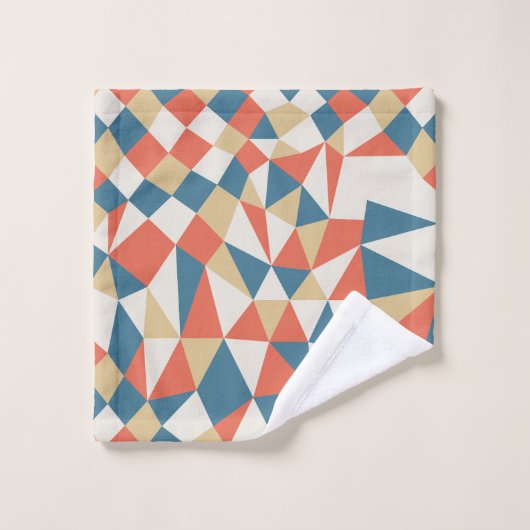 hedendaags modern kleurrijk geometrisch patroon bad handdoek (Wasdoekje)