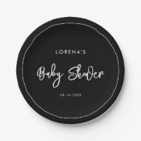 Hedendaags modern zwart Baby shower