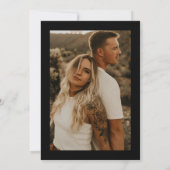 Hedendaags modern zwart Bold Save The Date (Achterkant)