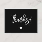 Hedendaags Modern Zwart Dank u pakket invoegen Visitekaartje (Voorkant)